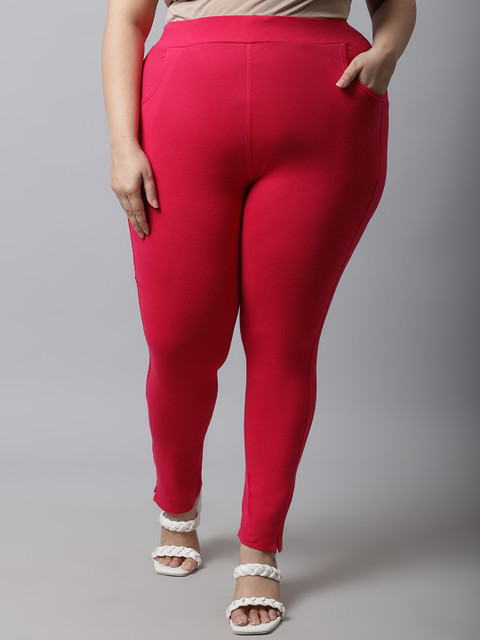 TAG 7 PLUS Women Plus Size Solid Ankle Length Leggings
