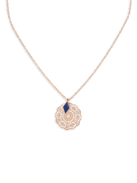 Zaveri Pearls Gold-Toned & Blue Gold-Plated Enamelled Chain - Image 9