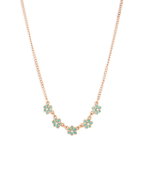 Zaveri Pearls Gold-Toned & Blue Gold-Plated Enamelled Chain - Image 8