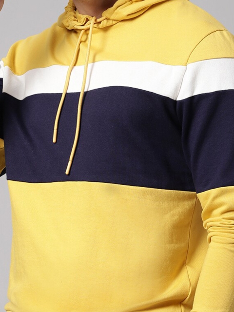 Dennis Lingo Men Colourblocked Hooded Sweatshirt - Image 2