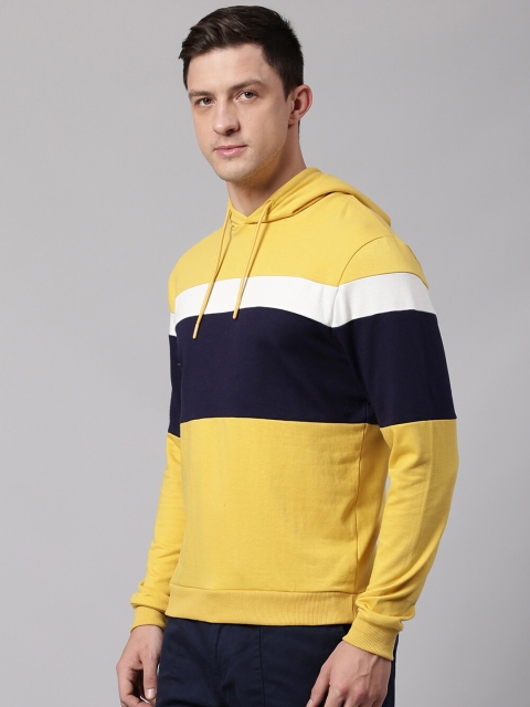 Dennis Lingo Men Colourblocked Hooded Sweatshirt - Image 3