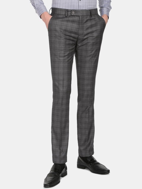 AD By Arvind Men Checked Tailored Fit Single-Breasted Formal Suit - Image 7