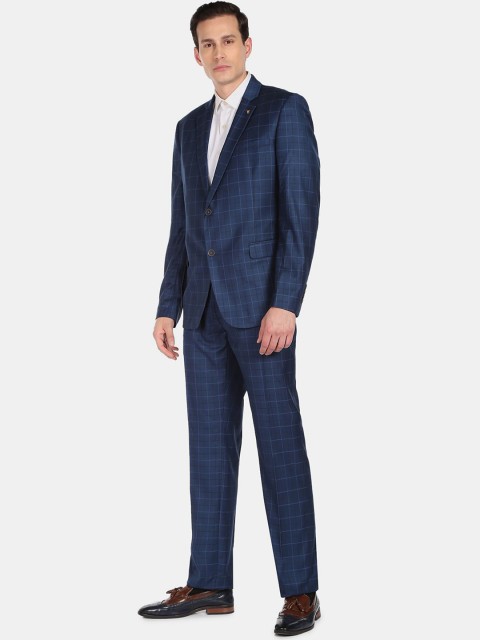 AD By Arvind Men Checked Single-Breasted 2-Piece Formal Suit - Image 6