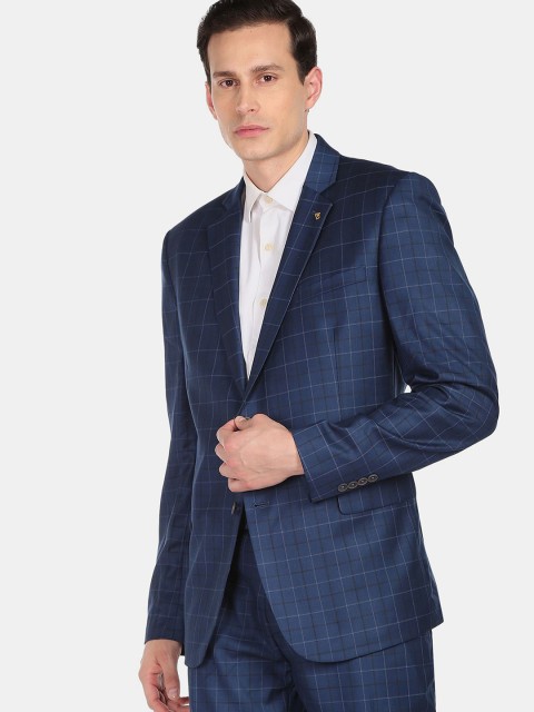 AD By Arvind Men Checked Single-Breasted 2-Piece Formal Suit - Image 3