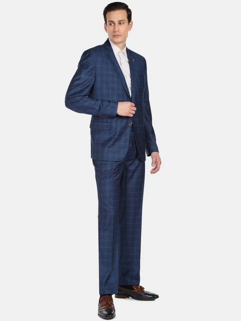 AD By Arvind Men Checked Single-Breasted 2-Piece Formal Suit - Image 4