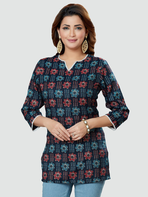 Home niche-market02 43 Saree Swarg Printed Floral Printed V-Neck Kurti
