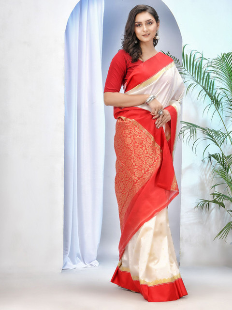 DESH BIDESH Ethnic Motifs Zari Garad Saree