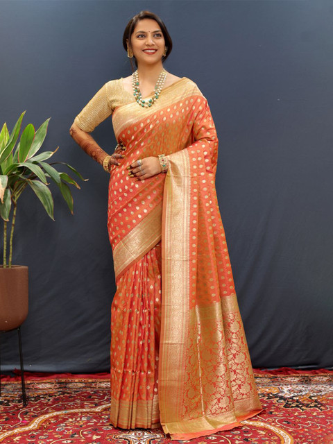 Royal Rajgharana Saree Woven Design Zari Banarasi Sarees