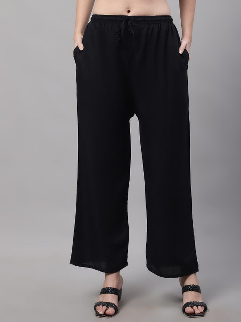 Jinfo Women Flared Knitted Western Palazzos