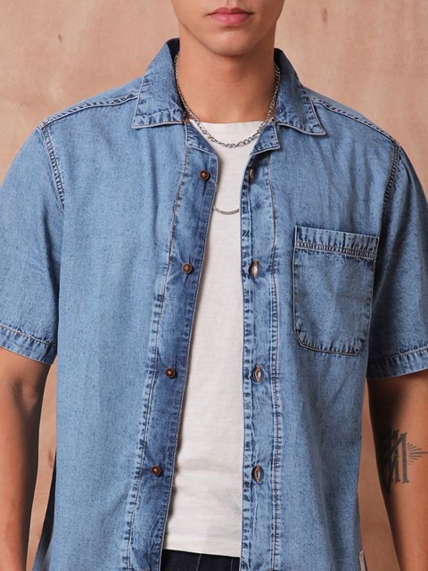 The Roadster Lifestyle Co Relaxed Fit Denim Casual Shirts - Image 2