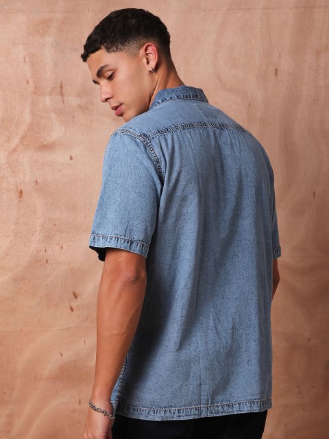 The Roadster Lifestyle Co Relaxed Fit Denim Casual Shirts - Image 5
