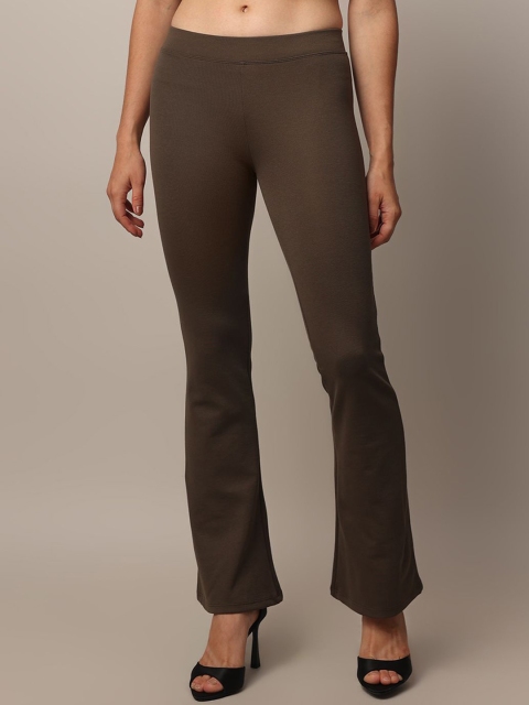 ONLY Women Solid Flared High-Rise Casual Trousers