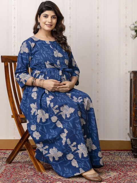 Nayo Tie and Dye Print Maternity Maxi Dress