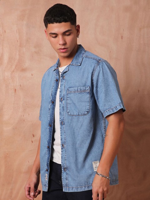 The Roadster Lifestyle Co Relaxed Fit Denim Casual Shirts - Image 4