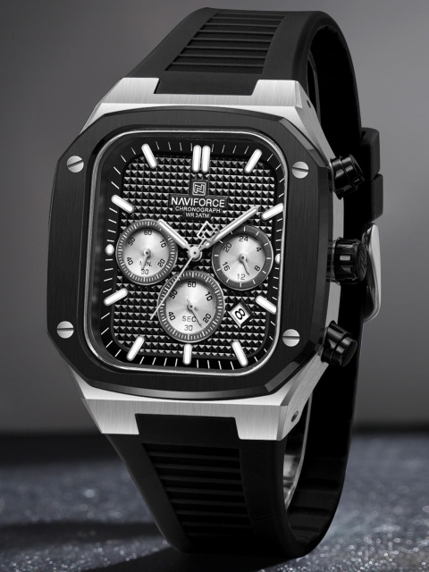 Naviforce Men Dial & Straps Analogue Chronograph Watch NF8037 SBB