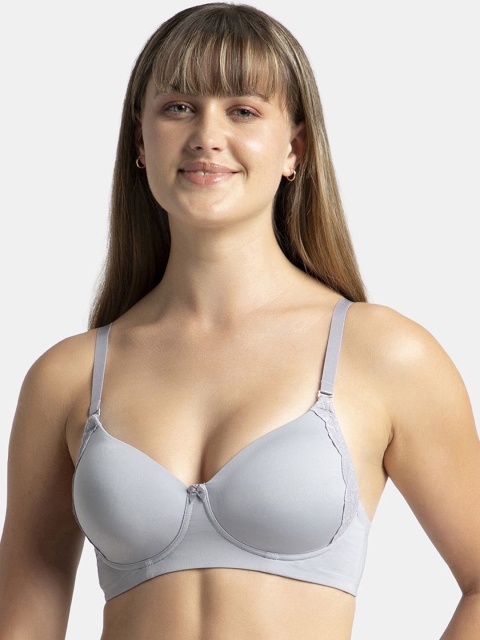 Jockey Wirefree Padded Soft Touch Microfiber Full Coverage Tshirt Bra-1816