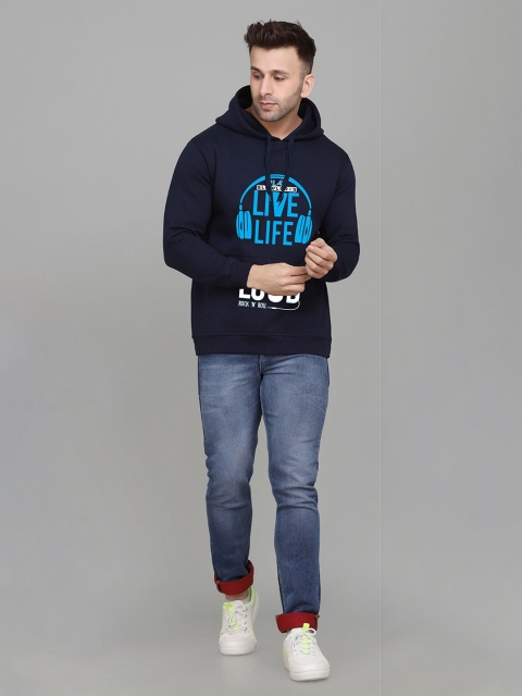 SLOWLORIS Men Typography Printed Hooded Sweatshirt - Image 7