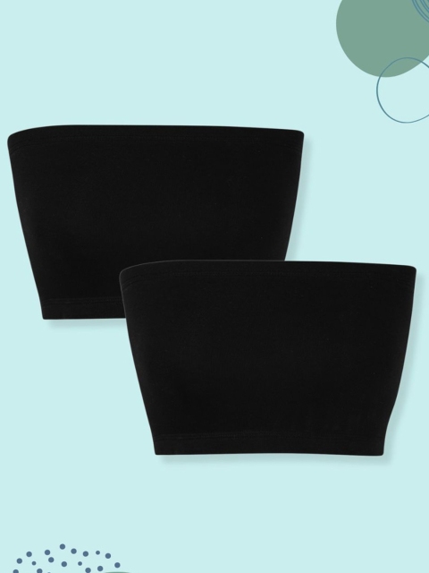 mackly Pack of 2 Solid Strapless Full Coverage Bandeau Bra