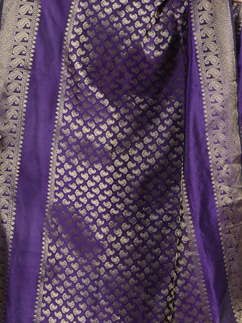 MUFFLY Ethnic Motifs Woven Design Dupatta with Zari - Image 2