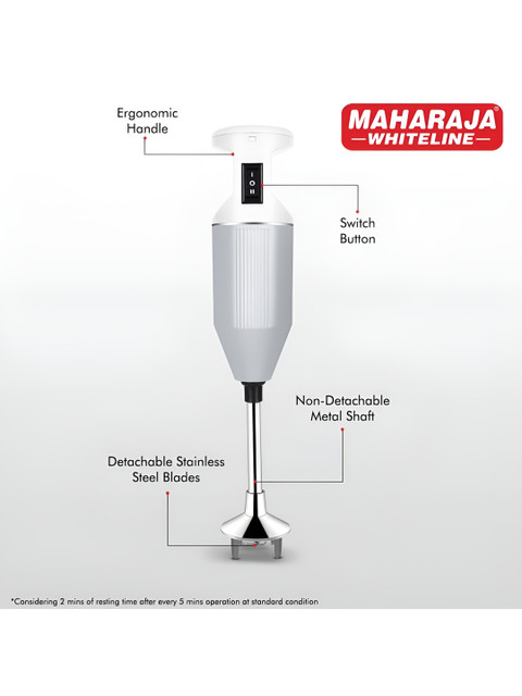 MAHARAJA WHITELINE 250W Grey 250W Hand Blender - Image 4