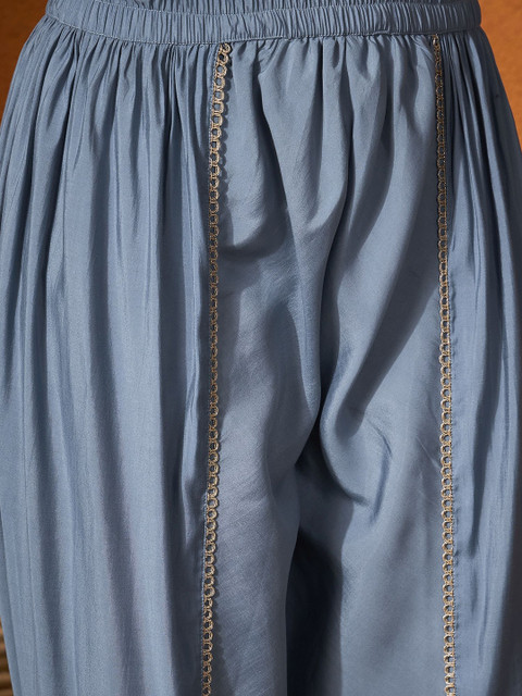 Sangria Embroidered Tunic With Trouser Co-Ords - Image 3