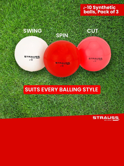 STRAUSS Set Of 3 Cricket Ball Sports Accessories - Image 2