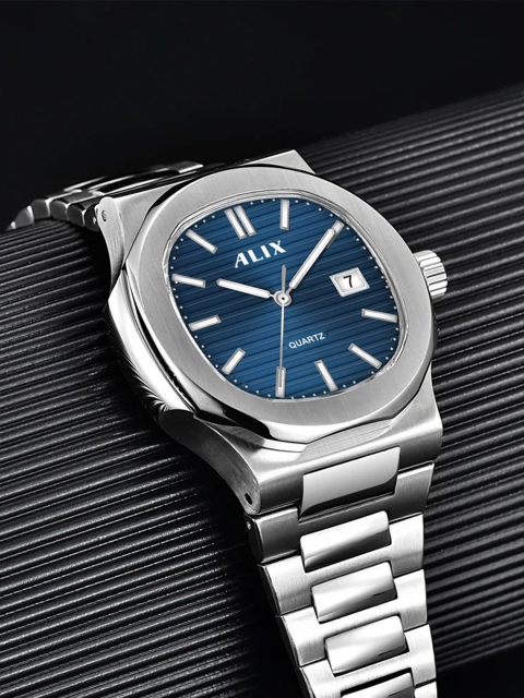 ALIX Unisex Brass Dial & Bracelet Style Straps Analogue Multi Function Watch AL3052 SBE - Image 3