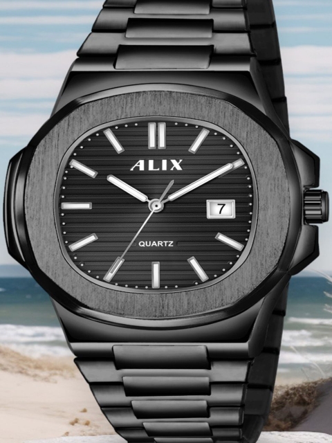 ALIX Unisex Brass Dial & Bracelet Style Straps Analogue Multi Function Watch AL3052 BB - Image 5