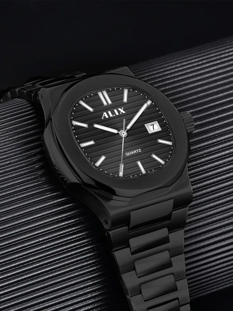 ALIX Unisex Brass Dial & Bracelet Style Straps Analogue Multi Function Watch AL3052 BB - Image 3