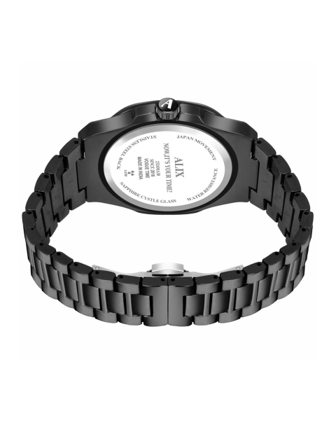 ALIX Unisex Brass Dial & Bracelet Style Straps Analogue Multi Function Watch AL3052 BB - Image 4