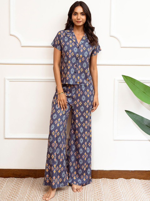 Boston Club Women Printed Night suit