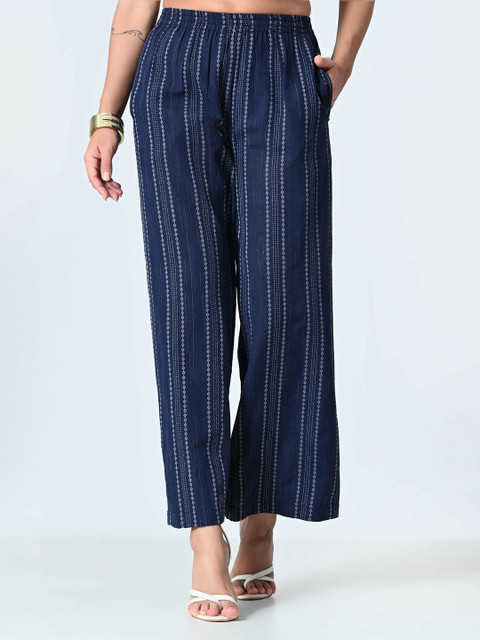 BAESD Women Striped Palazzos