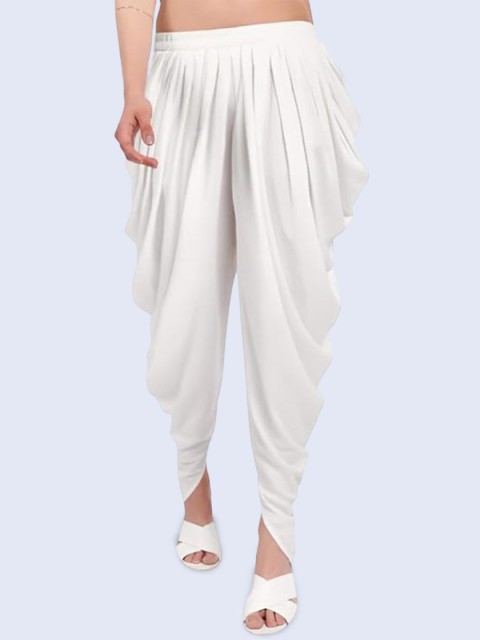 MIRAYYA Women Solid Pleated Dhoti Pant