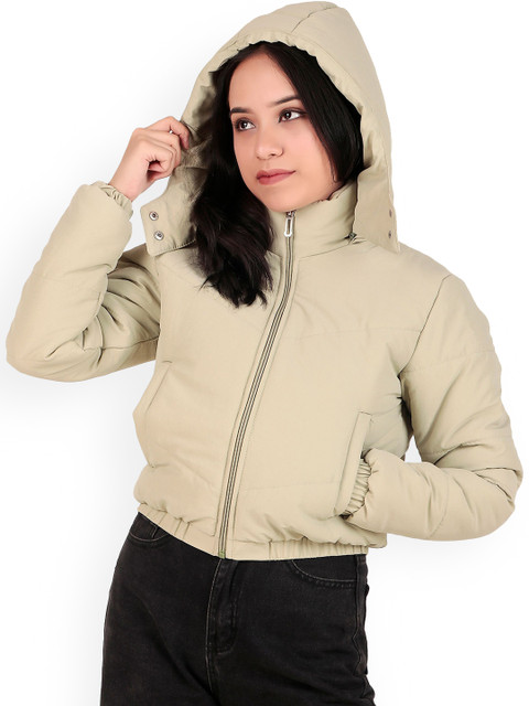 Brazo Women Camouflage Lightweight Crop Puffer Jacket