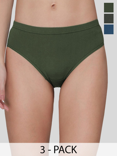 AMUL COMFY Pack Of 3 Pure Cotton Briefs AC-PLPANIE-OL-STE-AF-S-3PC