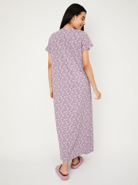 max Women Floral Printed Nightgown - Image 4