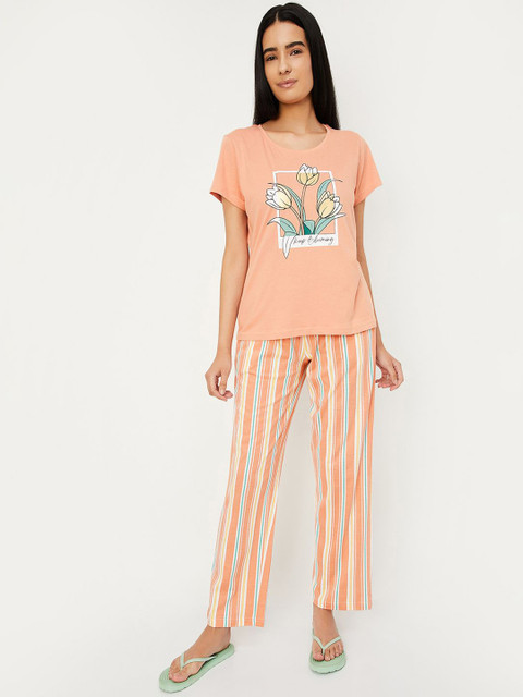 max Women Printed Pure Cotton Night suit