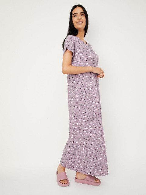 max Women Floral Printed Nightgown - Image 3