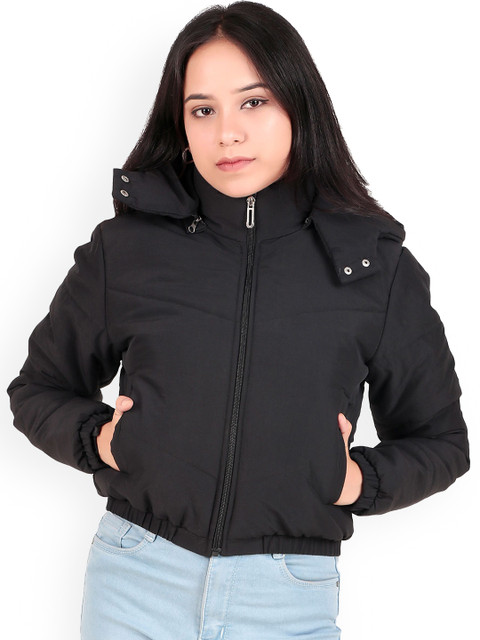 Brazo Women Lightweight Crop Padded Jacket with Patchwork