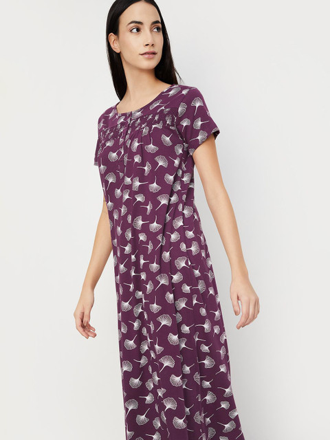 Max Women Floral Printed Nightgown