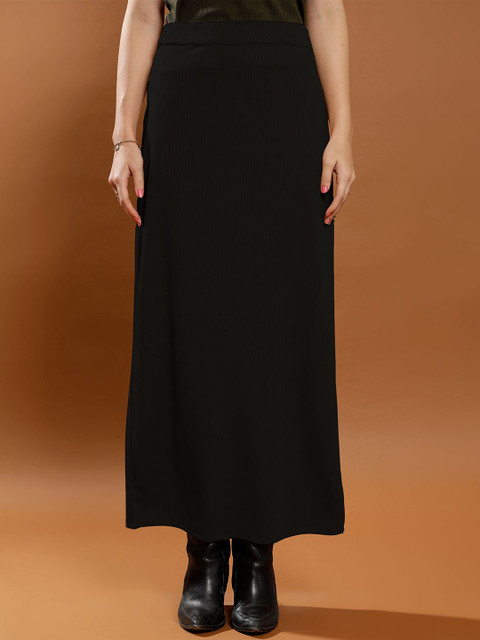 Athena Immutable Ribbed Straight Maxi Skirt