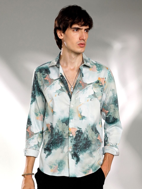 Campus Sutra Men Comfort Spread Collar Abstract Printed Casual Shirt - Image 3