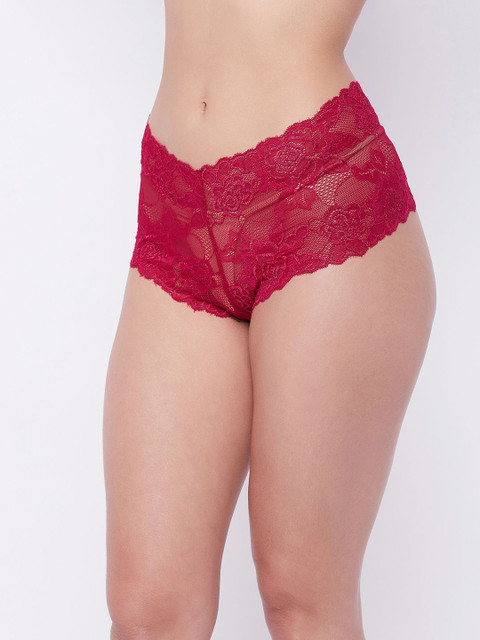 SECRETS BY ZEROKAATA Pack Of 2 Assorted Self Design Lace Hipster Briefs - Image 3