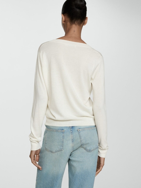 MANGO Knitted V-Neck Pullover - Image 3