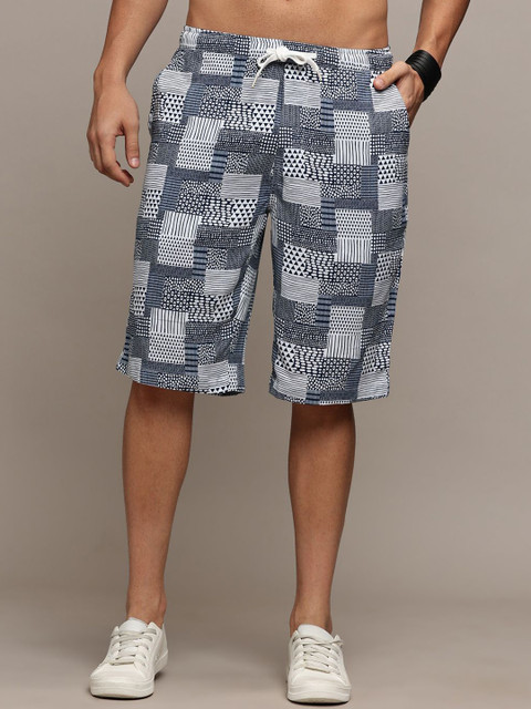 The Roadster Lifestyle Co Printed Mid Rise Sports Shorts