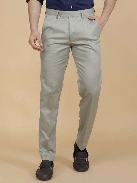 el cielo Men Smart Slim Fit Formal Trouser