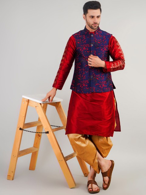Valencia Fashion Woven Design Nehru Jacket - Image 7