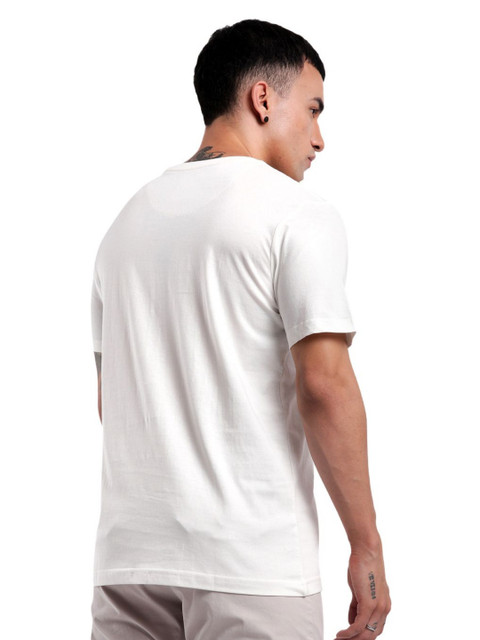 WROGN Men Typography Printed Round Neck Cotton Slim Fit T-Shirt - Image 4