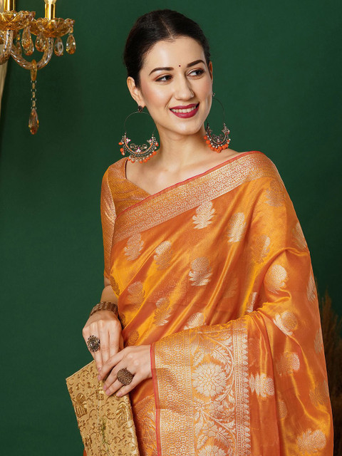 Mitera Woven Design Zari Banarasi Saree