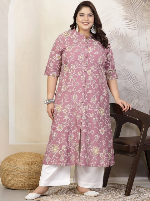 Little More By Stylum Women Floral Printed Pastels Kurta